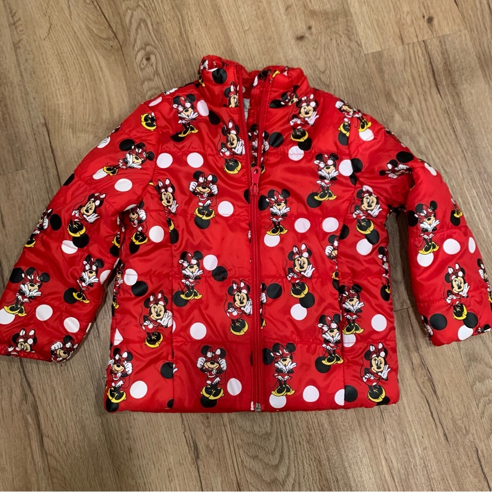 Disney Kids Red Mickey Mouse Puffer Jacket